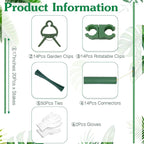 Garden Stakes 17Inch 20Pack, DIY Tall Plant Support Stakes of 4Ft,5Ft,6Ft,7Ft, HAINANSTRY Fiberglass Plant Stake for Indoor & Outdoor Plants, Tomato Vegetable Stakes for Garden