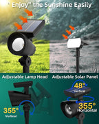 Solar Lights Outdoor, Solar Spot Lights Outdoor, 6 Pack IP44 Waterproof Solar Spotlights, Auto On/Off Solar Powered Garden Lights for Yard Pathway Driveway (Warm White) Bright Pathway