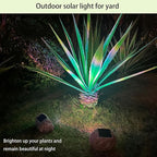 Solar Rock Lights Outdoor Waterproof, 2 Pack LED Colored Garden Rock Solar Light, Stone Statue Bright Solar Spot Light for Path, Yard, Patio, Lawn, Porch, Yard Decor.