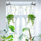 4-Pack Metal Hanging Planters for Outdoor Plants - Heavy Duty Hanging Baskets for Plants Outdoor with Chains and Long Hooks – Aesthetic Hanging Plant Holder for an Instant Indoor Gardening Decor