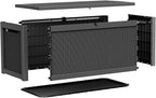 310 Gallon Lockable Outdoor Storage Box – Waterproof Resin Deck Box for Patio Furniture, Garden Tools, Pool Accessories (Black)