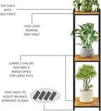 3-Tier Plant Stand Indoor, 45" Tall Modern Plant Shelf Corner Flower Pot Holder Organizer for Living Room Balcony Garden, Rustic Brown