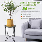 Fashion&cool Side Tables for Small Space, Metal Outdoor Indoor Round Side Table, Small End Table Pool Chair Side Table for Patio Yard Porch Balcony Garden Bedside Plant Stand