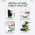 BOXSAND-12 Vertical Wall Planter for 12 Plants – Indoor/Outdoor Living Wall, Space-Saving Vertical Garden System, Easy 2-Screw Install (White, 24"x26", no pots)