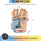 Abstract Face Planters Pots Head,Unique Head Planter for Indoor Plants,Funny Face Flower Pot,Colorful Plant Pots for Outdoor Garden Decor and Home Art Decoration(Contemporary)