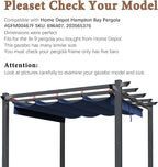 SCOCANOPY Ripstop Replacement Cover Compatible with Home Depot Hampton Bay Pergola # GFM00467F,GFM00469A,(Navy Blue)