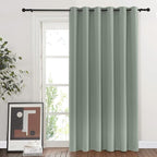 NICETOWN Sage Green Room Divider Curtains 84 inch Length, Grommet Thermal Insulated Blackout Patio Door Curtain Drape Sound Proof for Sliding Glass Door (1 Panel, W80 x L84)