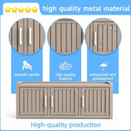 3 Doors Shoe Bench, Waterproof & UV-Resistant, Resin Shoe Cabinet Indoor & Outdoor Use, Entryway Bench with Adjustable Shelves & Hidden Storage Space for Bedroom, Hallway, Grey