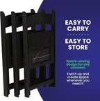 500 Black Resin Stackable Folding Chair - Comfortable Black Foldable Chair - Folding Chairs with Padded Seats - Indoor/Outdoor Folding Chairs for Events - Lightweight Foldable Chairs (500 Pack)