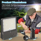 LED Parking Lot Light 150W - Motion Sensor Outdoor Lights UL Listed - 5000K 22500lm Led Flood Security Light with Photocell - Wall Mount Commercial Street Area Light for Yard Barn Garage - 100-277V