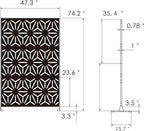 Kozyard Metal Privacy Screen 74" H x 47.2" W Decorative Outdoor Divider - Image 7