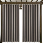 Outdoor Patio Curtain Waterproof Darkening Thermal Insulated Indoor Curtains for Bedroom, Porch, Living Room, Pergola, Cabana, W105 x L120 Extra Wide Room Divider, Taupe, Set of 2 Panels