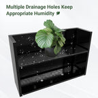 Metal Planter Box 36” x 12” x 24”, Heavy Duty Tall Rectangle Planter Box with Removable Insert Shelves for Porch, Garden, Patio, Yard