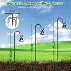 48" Shepherds Hooks for Outdoor, Heavy Duty Garden Bird Feeder Pole for Hanging Bird Feeder, Plant Baskets, Solar Light Lanterns, Outdoor Plant Hanger Hook with 5 Base Prongs,1 Packs