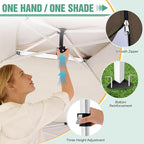 COBIZI 13x13 Pop Up Gazebos On Clearance Canopy Tent- Upgrade Metal Outdoor Canopy Waterproof - Portable Gazebo with Mosquito Nettings, 4 Ropes 8 Stakes and Carry Bag for Patio Garden(Brown)