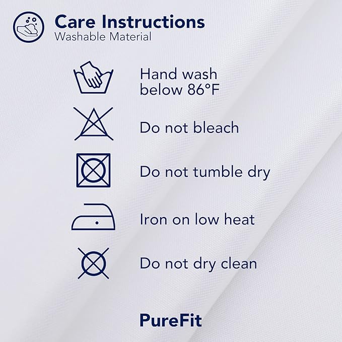 PureFit Outdoor Curtains for Patio Waterproof Weatherproof, UV Resistant Outside Curtains for Gazebo, Front Porch, Pergola, Sun Blocking Privacy Curtain, 52W x 84L inch, Set of 2, White