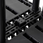 Gracious Living Light Duty Storage Shelves, Knect-A-Shelf 4-Shelf Ventilated Shelving Rack Organizer for Home, Garage, Basement & Laundry, Black