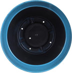 Garden Elements Indoor/Outdoor Glazed Brushed Happy Plastic Planter, Large, Dark Blue, 15"