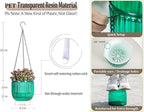 Melphoe 2 Pack Self Watering Hanging Planters Indoor Flower Pots, 6.5 Inch Outdoor Hanging Plant Basket, Hanger with 3Hooks Drainage Holes for Garden Home (Emerald + Gray)