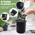 60 Pcs 1 Gallon Plant Nursery Pots,Plastic Seed Starter Pot with Drainage Holes,Plastic Plant Pots for Planting,Cuttings,Transplanting,Home Garden(Black)