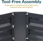 Sunnydaze 11.75" H Raised Metal Garden Bed - Galvanized Raised Garden Bed Outdoor for Vegetables and Flowers - Dark Gray - Square