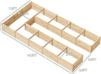 AMERLIFE U-Shaped Raised Garden Bed, 7.5Wx15Dx1.6H Free Combination Outdoor Wooden Raised Garden Bed Planter with 19.6" Depth Planter Box