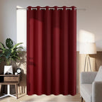 Blackout Patio Sliding Door Curtains – Burgundy Red, 80Wx108L