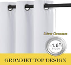 NICETOWN Room Darkening Privacy Doorway Curtains - Grommet Thermal Insulated Light Blocking Window Treatments for Bedroom/Living Room (W46 x L80, 1 Panel, Greyish White)