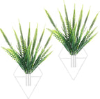 2 Pieces Wall Decor Hanging Planters with Artificial Plants Metal Hanging Vase Indoor Plants Holder Modern Boho Wall Art for Bathroom Bedroom Living Room Decor(White,Boston Fern)