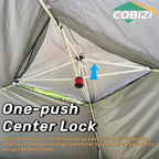 COBIZI 12x12 Pop up Gazebo on Clearance with Mosquito Netting & Sandbags, Outdoor Canopy Tent with 4 Ropes 8 Stakes & Portable Carrying Bag, Patio Portable Gazebo for Garden Backyard & Lawn, Beige