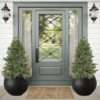 17 H x 21" Dia (15" Pot Opening) Round Fiberstone Planter with Drainage Hole, Black, Indoor/Outdoor Large Plant Pot for Home Patio Garden, Planter for Christmas Tree, Ideal for Large Plants