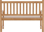 Flash Furniture Adele Commercial Indoor/Outdoor Acacia Wood Bench, 2-Person Slatted Patio Loveseat, for Use in Yard, Garden, Porch, or Park, Brown