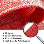 KANAGAWA Sun Shade Sail 12'x12'x12' Scarlet Triangle UV Block Canopy Awning Shelter Fabric Cloth Screen for Outdoor Patio Garden Backyard