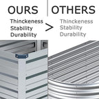 4x3x1ft(2 Pack) Galvanized Raised Garden Bed,Outdoor Planter Box Metal Patio Kit Planting Bed for Vegetables Flowers Herb,Silver
