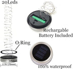 String Lights for Mason Jars, 8-Pack Solar Lid Lights, Warm White