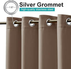 NICETOWN Outdoor Patio Curtain 95 inch Long, 66" Wide Gazebo Waterproof Outdoor Curtain for Deck, Summer Heat Reducing Drapes for Front Porch Pergola Garden Farmhouse, 1 Panel, Tan