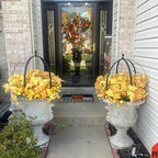 Trellises - Black Metal Garden Obelisk Set of 2, 18 x 22 Inches