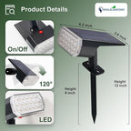 DINGLILIGHTING Waterproof Solar Lights Outdoor: IP65 Led Spot Light Decorations for Garden - 3 Lighting Modes Solar Powered for Yard - Dust to Dawn Uplighting Landscape Pathway Drive Patios 6PC Warm