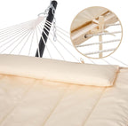 SUNCREAT Hammocks Replacement Hammock for Stand, 475 lbs Capacity, Two Person Backyard Hammock with Pad for Outside, Beige