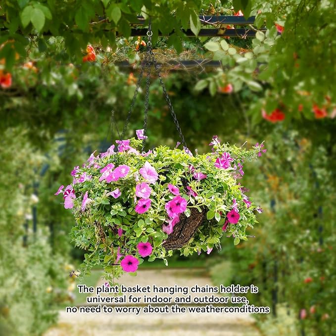 Heybe Swivel Hanging Basket Chains 23 Inches 3 Leads Hanging Chains Flower Pot Hanger Replacement Plant Hangers for Planters and Lanterns, Pack of 3 (3 Legs-Swivel)