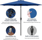 Simple Deluxe 9' Patio Umbrella Outdoor Table Market Yard Umbrella with Push Button Tilt/Crank