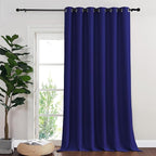 NICETOWN Navy Blue Blackout Curtains for Bedroom 95 Inch Length - Thermal Insulated Room Darkening Privacy Grommet Window Drapes for Boys Room, Set of 1 Panel, 80 x 95 Inch