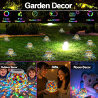 Aukora Color Changing Solar Powered Glass Ball Garden Lights, Table Lamps Waterproof Night Light for Patio, Party, Yard, Room, Bar, Wine Cabinet, Outdoor/Indoor Decorations, Ideal Gift(Mosaic Glass)