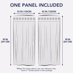 PureFit Outdoor Curtains for Patio Waterproof Weatherproof, UV Resistant Outside Curtains for Gazebo, Front Porch, Pergola, Sun Blocking Privacy Curtain, 52W x 95L inch, 1 Panel, Sky Blue