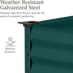 Best Choice Products 48x24x30in Galvanized Raised Garden Bed, Metal Elevated Planter Box, Vegetable Garden for Backyard, Patio, Balcony - Peacock Blue