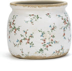 Flower Pot,Vintage Ceramic Pot for Planter with Drainage Holes, 6.29 inch Ice Crack Glazed Indoor Planters Pot for Indoor,Tucan Home Decor,Gardening Gifts,Green (French)