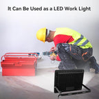 4Pack-60W LED Flood Light Outdoor,6600lm LED Work Light with 6FT US Plug,IP66 Waterproof Exterior Security Lights,6000K Daylight White Outside Floodlights Slim design for Playground Yard Stadium