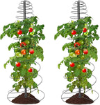 2 Pack 72in Tall Spiral Frame Trellis for Climbing Plants Outdoor, Heavy Duty Metal Garden Plant Tower, Rustproof Support for Pole Bean Cucumber Sweet Peas Clematis Vines, Anti-Tip Pot Indoor Decor