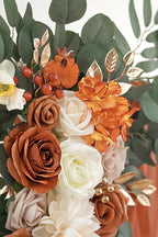 Artificial Flowers Swag Kit, Burnt Orange, 26 Ft Draping Fabric