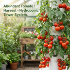 Vertical Hydroponic Tower Garden Growing System - Indoor Planter Kit with 30 Pods, Aeroponic-Style Tower for Herbs, Vegetables, Lettuce & Strawberries, Home Countertop Grow System, Gray